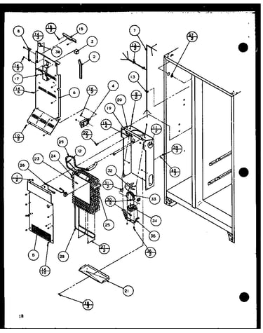 Freezer evaporator and air handling (sl25h/p7836008w) (slm25h/p7836010w)
