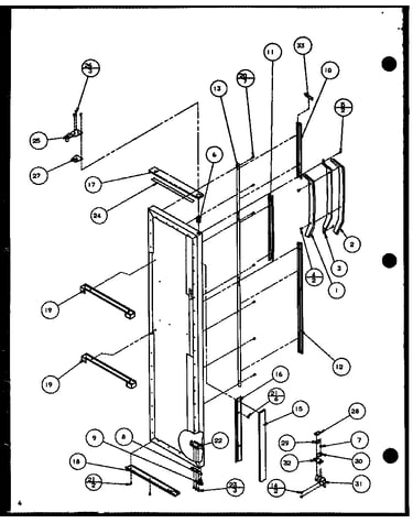 Freezer door hinge and trim parts (sw25h/p7836023w) (swp25h/p7836024w) (sw22h/p7836026w) (swp25h/p7836037w)