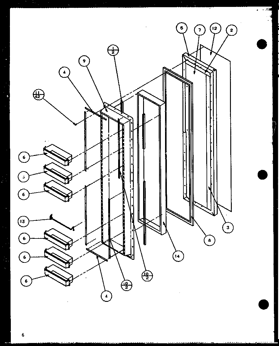 Freezer door (sw25h/p7836023w) (swp25h/p7836024w) (sw22h/p7836026w) (swp25h/p7836037w)
