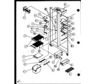 Amana SWP25H-P7836024W freezer shelving and refrigerator light (sw25h/p7836023w) (swp25h/p7836024w) (sw22h/p7836026w) (swp25h/p7836037w) diagram