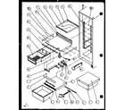 Amana SW22H-P7836026W refrigerator shelving and drawers (sw25h/p7836023w) (swp25h/p7836024w) (sw22h/p7836026w) (swp25h/p7836037w) diagram