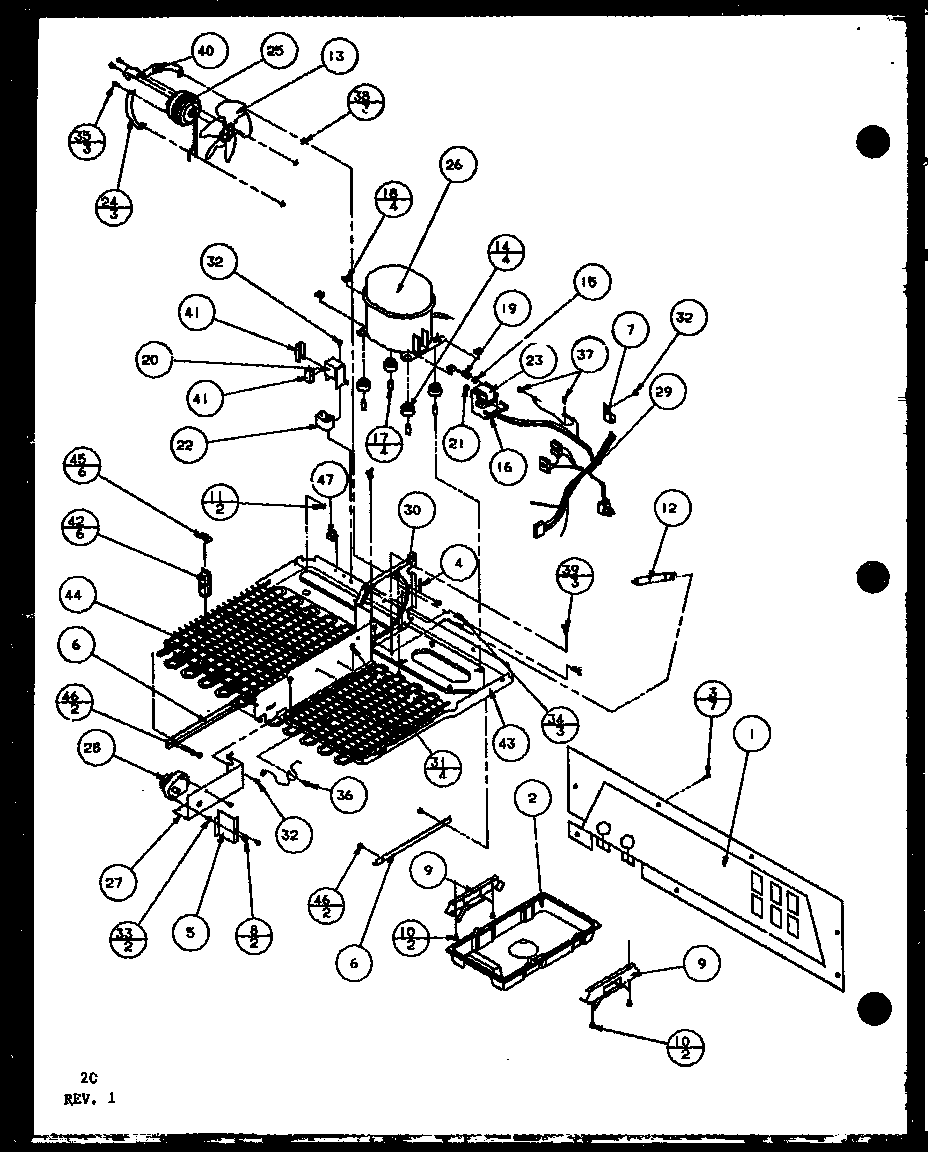 Machine compartment (sw25h/p7836023w) (swp25h/p7836024w) (sw22h/p7836026w) (swp25h/p7836037w)