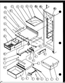 Refrigerator shelving and drawers (scd19h/p7804503w)
