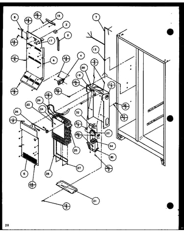 Freezer evaporator and air handling (scd19h/p7804503w)