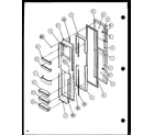 Amana SCDT25H-P7836001W freezer door (scdt22h/p7836011w) (scdt25h/p7836001w) diagram
