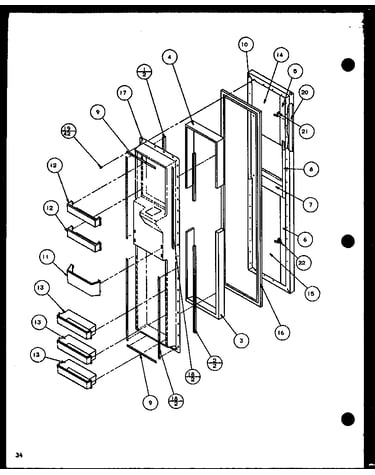 Freezer door (scdt22h/p7836011w) (scdt25h/p7836001w)