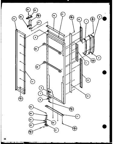 Refrigerator door (scdt22h/p7836011w) (scdt25h/p7836001w)