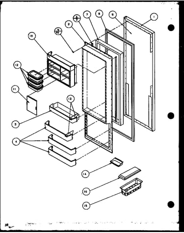 Refrigerator door (scdt22h/p7836011w) (scdt25h/p7836001w)