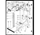 Amana SXPD25H-P7836003W reffigerator/freezer controls and cabinet parts diagram