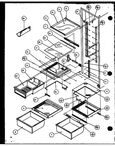 Refrigerator shelving and drawers (sxd25mg/p1121001wg) (sxd25mw/p1121001ww) (sxd25ml/p1121001wl) (sxd25mg/p1121002wg) (sxd25mw/p1121002ww) (sxd25ml/p1121002wl) (sxd25mbw/p1121003ww) (sxd25mbg/p1121003wg) (sxd25mbl/p1121003wl) (sxd25mbl/p1121004wl) (sxd25m
