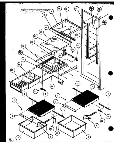 Refrigerator shelving and drawers (sqd25mbw/p1153401ww) (sqd25mbg/p1153401wg) (sqd25mbl/p1153401wl) (sqd25mbg/p1153402wg) (sqd25mbw/p1153402ww) (sqd25mbl/p1153402wl) (sqd25mb2w/p1153403ww) (sqd25mb2l/p1153403wl)