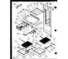 Amana SXD25MBL-P1121003WL refrigerator shelving and drawers (sxd19mw/p1121402ww) (sxd19mg/p1121402wg) (sxd19ml/p1121402wl) diagram