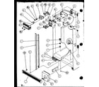 Amana SXD25MBL-P1121003WL refrigerator/freezer controls and cabinet parts diagram