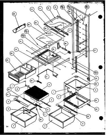 Refrigerator shelving and drawers