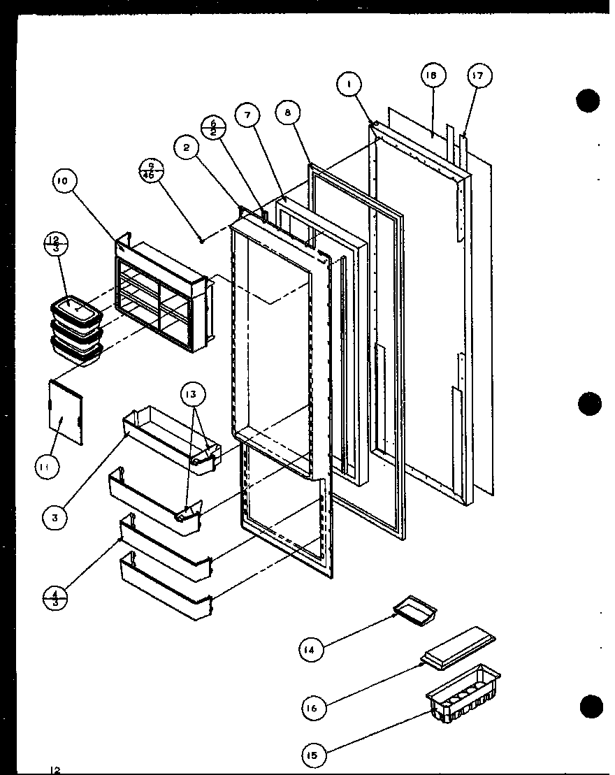 REFRIGERATOR DOOR (SLD22MBW/P1120805WW) (SLD22MBG/P1120805WG) (SLD22MBL/P1120805WL) (SLD22MBW/P1120806WW) (SLD22MBL/P1120806WL) (SLD22MBG/P1120806WG) (SLD22MB2W/P1155001WW) (SLD22MB2L/P1155001WL) (SLD25MW/P1121101WW) (SLD25ML/P1121101WL) (SLD25MG/P1121101