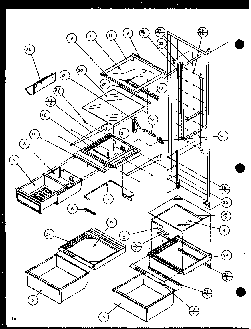 Refrigerator shelving and drawers (sld22mbw/p1120805ww) (sld22mbg/p1120805wg) (sld22mbl/p1120805wl) (sld22mbw/p1120806ww) (sld22mbl/p1120806wl) (sld22mbg/p1120806wg) (sld22mb2w/p1155001ww) (sld22mb2l/p1155001wl)
