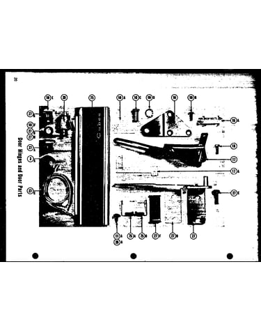 Door hinges and door parts (t-17e) (t-17le) (ti-17e) (ti-17le) (tr-17e) (tr-17le) (tri-17e) (tri-17le)