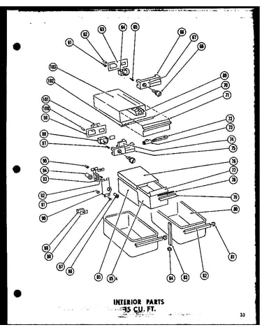 Interior parts 15 cu. ft. (tr15-g) (t15-g)