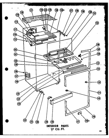 Interior parts 17 cu. ft. (tr17g) (tm17g) (etm17g) (tr17f)