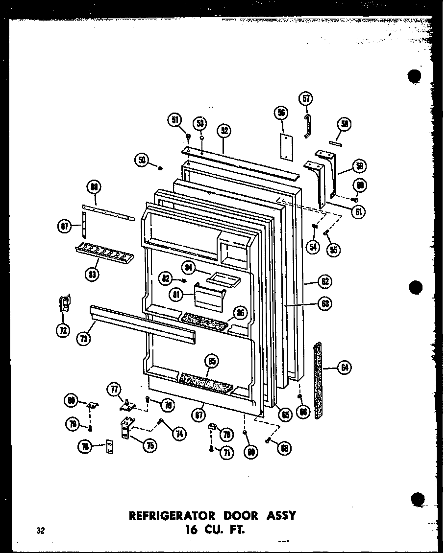 REFRIGERATOR DOOR ASSY 16 CU. FT. (T16J/P60236-9W) (T16J-C/P60236-9WC) (T16J-AG/P60236-9WG) (T16J-A/P60236-9WA) (TR16J-C/P60236-10WC) (TR16J-A/P60236-10WA) (TR16J/P60236-10W) (TR16J-AG/P60236-10WG) (ET16J-C/P60236-15WC) (ET16J-A/P60236-15WA) (ET16J/P60236