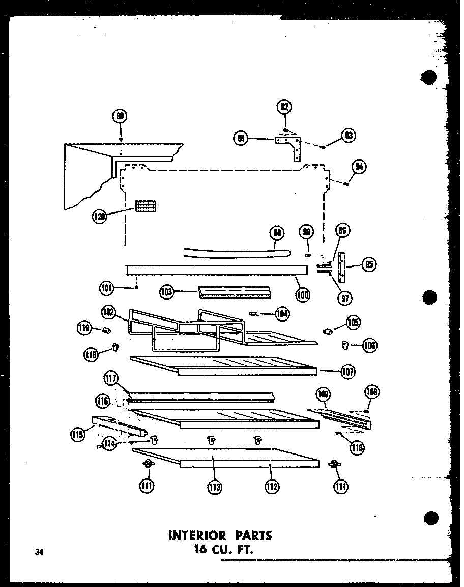 INTERIOR PARTS 16 CU. FT. (T16J/P60236-9W) (T16J-C/P60236-9WC) (T16J-AG/P60236-9WG) (T16J-A/P60236-9WA) (TR16J-C/P60236-10WC) (TR16J-A/P60236-10WA) (TR16J/P60236-10W) (TR16J-AG/P60236-10WG) (ET16J-C/P60236-15WC) (ET16J-A/P60236-15WA) (ET16J/P60236-15W) (E