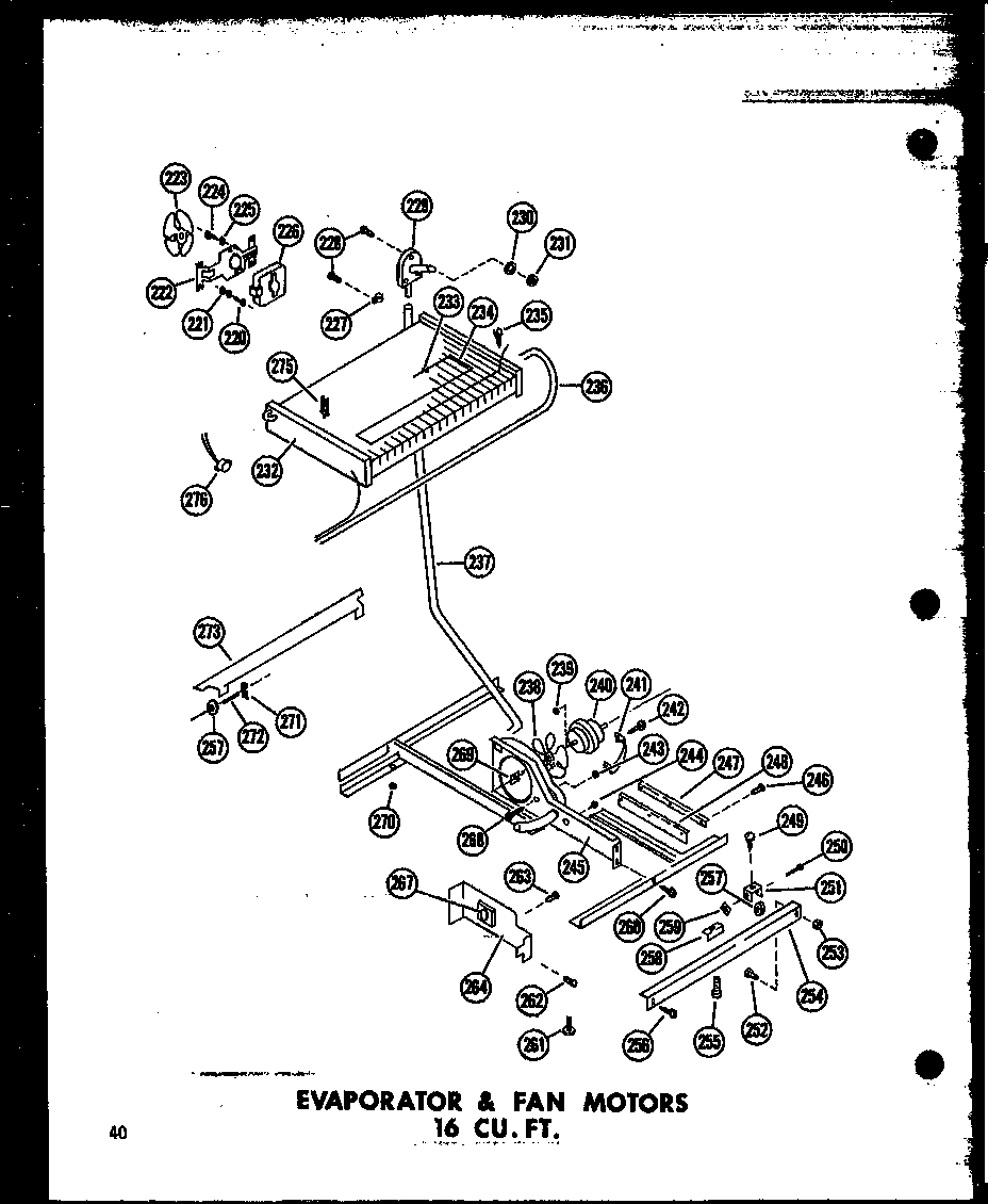 EVAPORATOR & FAN MOTORS 16 CU. FT. (T16J/P60236-9W) (T16J-C/P60236-9WC) (T16J-AG/P60236-9WG) (T16J-A/P60236-9WA) (TR16J-C/P60236-10WC) (TR16J-A/P60236-10WA) (TR16J/P60236-10W) (TR16J-AG/P60236-10WG) (ET16J-C/P60236-15WC) (ET16J-A/P60236-15WA) (ET16J/P6023
