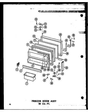 Freezer door assy 18 cu. ft. (etm18j/p60236-16w) (etm18j-ag/p60236-16wg) (etm18j-c/p60236-16wc) (etm18j-a/p60236-16wa) (tm18j-a/p60236-11wa) (tm18j-c/p60236-11wc) (tm18j-ag/p60236-11wg) (tm18j/p60236-11w) (tc18j/p60236-12w) (tc18j-c/p60236-12wc) (tc18j-ag