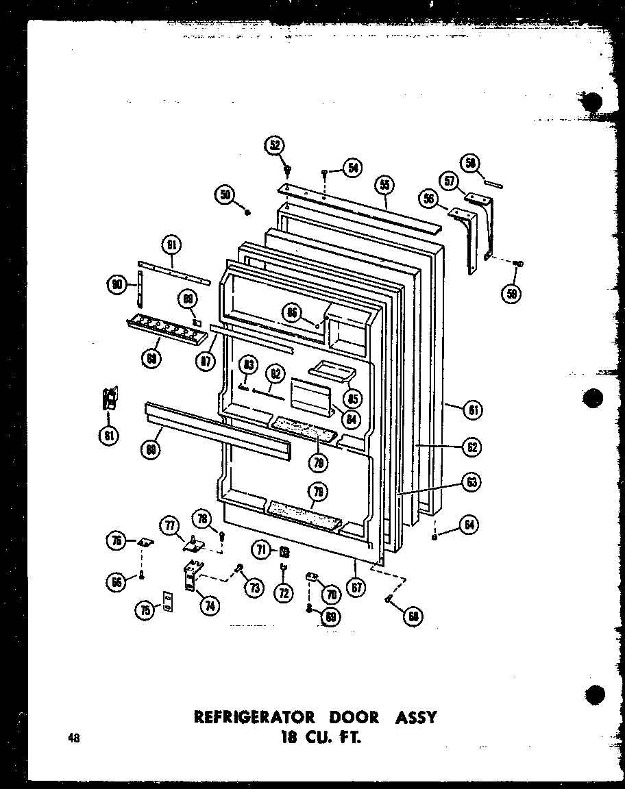 REFRIGERATOR DOOR ASSY 18 CU. FT. (ETM18J/P60236-16W) (ETM18J-AG/P60236-16WG) (ETM18J-C/P60236-16WC) (ETM18J-A/P60236-16WA) (TM18J-A/P60236-11WA) (TM18J-C/P60236-11WC) (TM18J-AG/P60236-11WG) (TM18J/P60236-11W) (TC18J/P60236-12W) (TC18J-C/P60236-12WC) (TC1