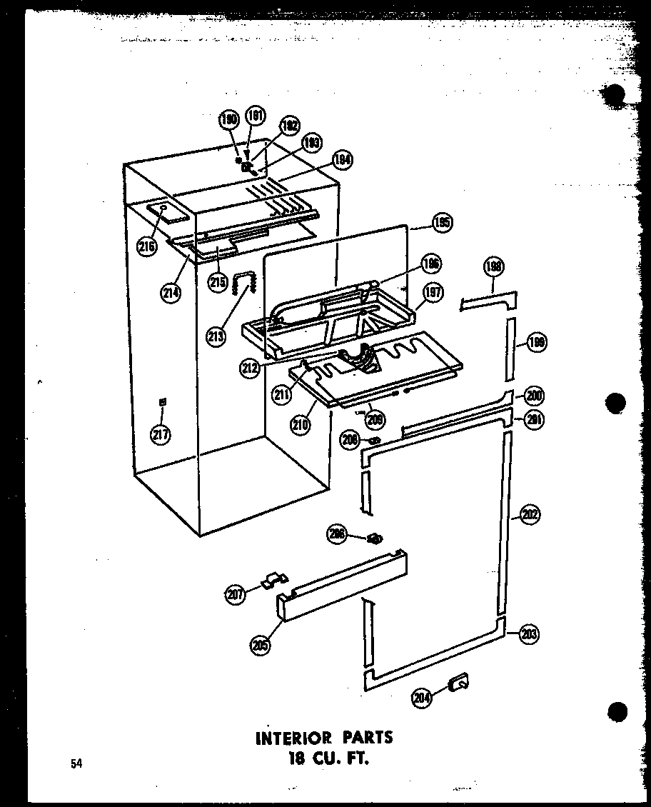 INTERIOR PARTS 18 CU. FT. (ETM18J/P60236-16W) (ETM18J-AG/P60236-16WG) (ETM18J-C/P60236-16WC) (ETM18J-A/P60236-16WA) (TM18J-A/P60236-11WA) (TM18J-C/P60236-11WC) (TM18J-AG/P60236-11WG) (TM18J/P60236-11W) (TC18J/P60236-12W) (TC18J-C/P60236-12WC) (TC18J-AG/P6