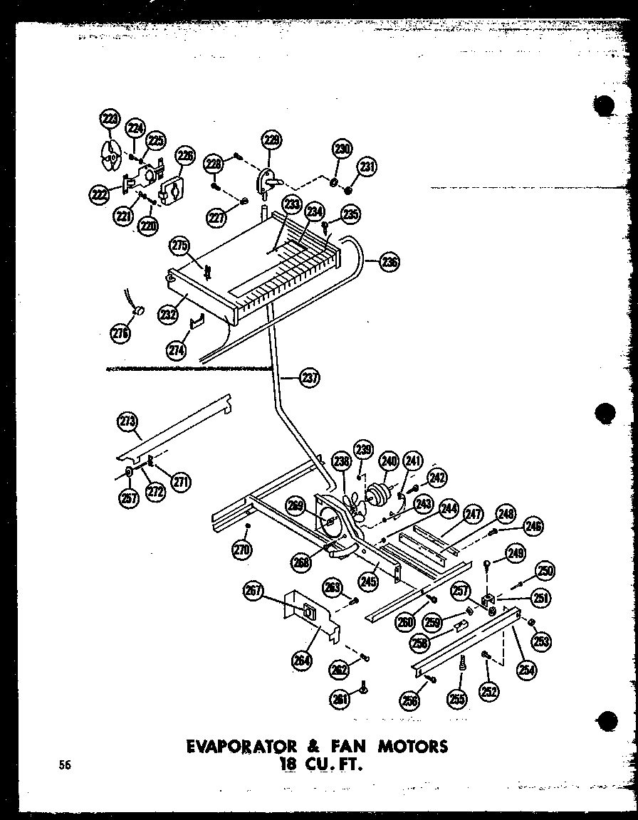 EVAPORATOR & FAN MOTORS 18 CU. FT. (ETM18J/P60236-16W) (ETM18J-AG/P60236-16WG) (ETM18J-C/P60236-16WC) (ETM18J-A/P60236-16WA) (TM18J-A/P60236-11WA) (TM18J-C/P60236-11WC) (TM18J-AG/P60236-11WG) (TM18J/P60236-11W) (TC18J/P60236-12W) (TC18J-C/P60236-12WC) (TC
