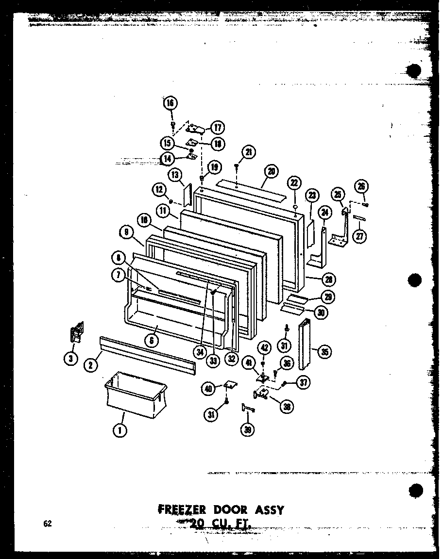 FREEZER DOOR ASSY 20 CU. FT. (TR20J/P60236-13W) (TR20J-C/P60236-13WC) (TR20J-AG/P60236-13WG) (TR20J-A/P60236-13WA) (TD20J/P60236-14W) (TD20J-C/P60236-14WC) (TD20J-AG/P60236-14WG) (TD20J-A/P60236-14WA)