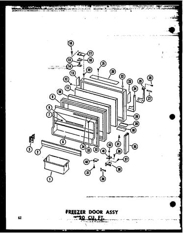 Freezer door assy 20 cu. ft. (tr20j/p60236-13w) (tr20j-c/p60236-13wc) (tr20j-ag/p60236-13wg) (tr20j-a/p60236-13wa) (td20j/p60236-14w) (td20j-c/p60236-14wc) (td20j-ag/p60236-14wg) (td20j-a/p60236-14wa)