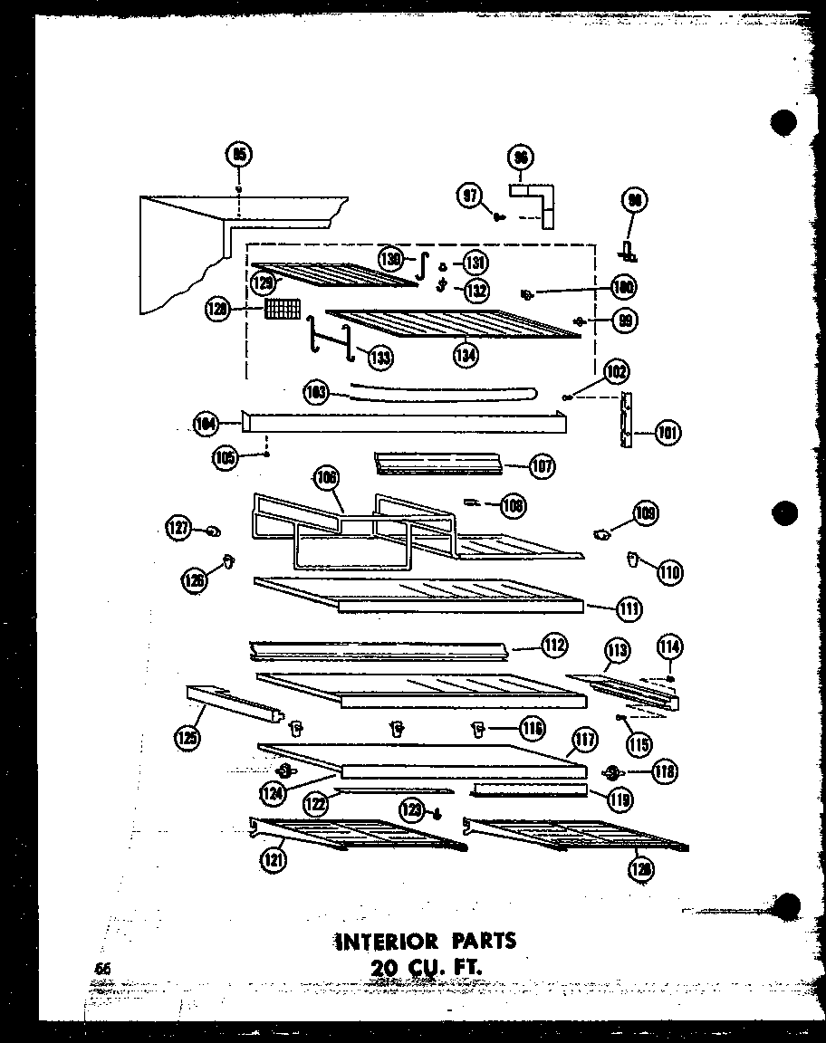 INTERIOR PARTS 20 CU. FT. (TR20J/P60236-13W) (TR20J-C/P60236-13WC) (TR20J-AG/P60236-13WG) (TR20J-A/P60236-13WA) (TD20J/P60236-14W) (TD20J-C/P60236-14WC) (TD20J-AG/P60236-14WG) (TD20J-A/P60236-14WA)
