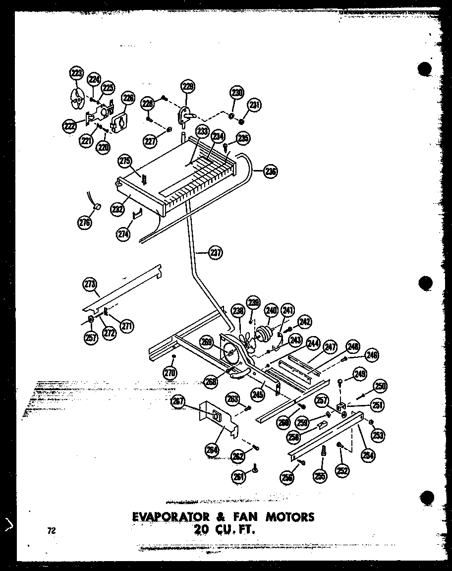 EVAPORATOR & FAN MOTORS 20 CU. FT. (TR20J/P60236-13W) (TR20J-C/P60236-13WC) (TR20J-AG/P60236-13WG) (TR20J-A/P60236-13WA) (TD20J/P60236-14W) (TD20J-C/P60236-14WC) (TD20J-AG/P60236-14WG) (TD20J-A/P60236-14WA)