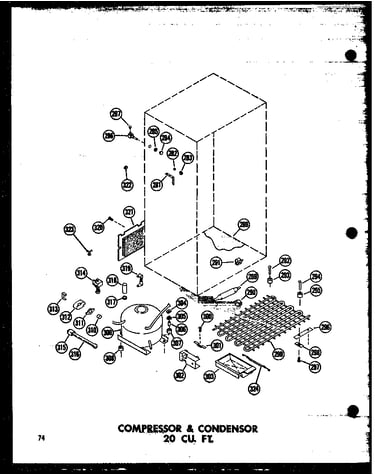 Compressor & condensor 20 cu. ft. (tr20j/p60236-13w) (tr20j-c/p60236-13wc) (tr20j-ag/p60236-13wg) (tr20j-a/p60236-13wa) (td20j/p60236-14w) (td20j-c/p60236-14wc) (td20j-ag/p60236-14wg) (td20j-a/p60236-14wa)