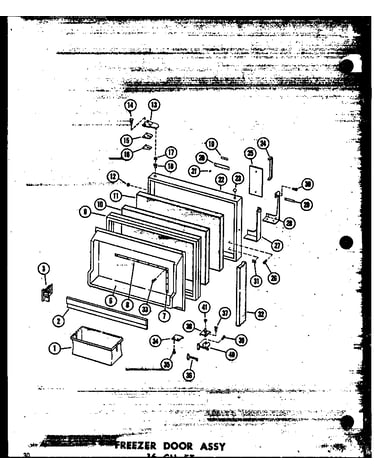 Freezer door assy 16 cu. ft. (t16n/p60236-48w) (t16n-c/p60236-48wc) (t16n-ag/p60236-48wg) (t16n-a/p60236-48wa) (t16n/p60236-59w) (t16n-c/p60236-59wc) (t16n-ag/p60236-59wg) (t16n-a/p60236-59wa) (tr16n/p60236-50w) (tr16n-c/p60236-50wc) (tr16n-ag/p60236-50wg