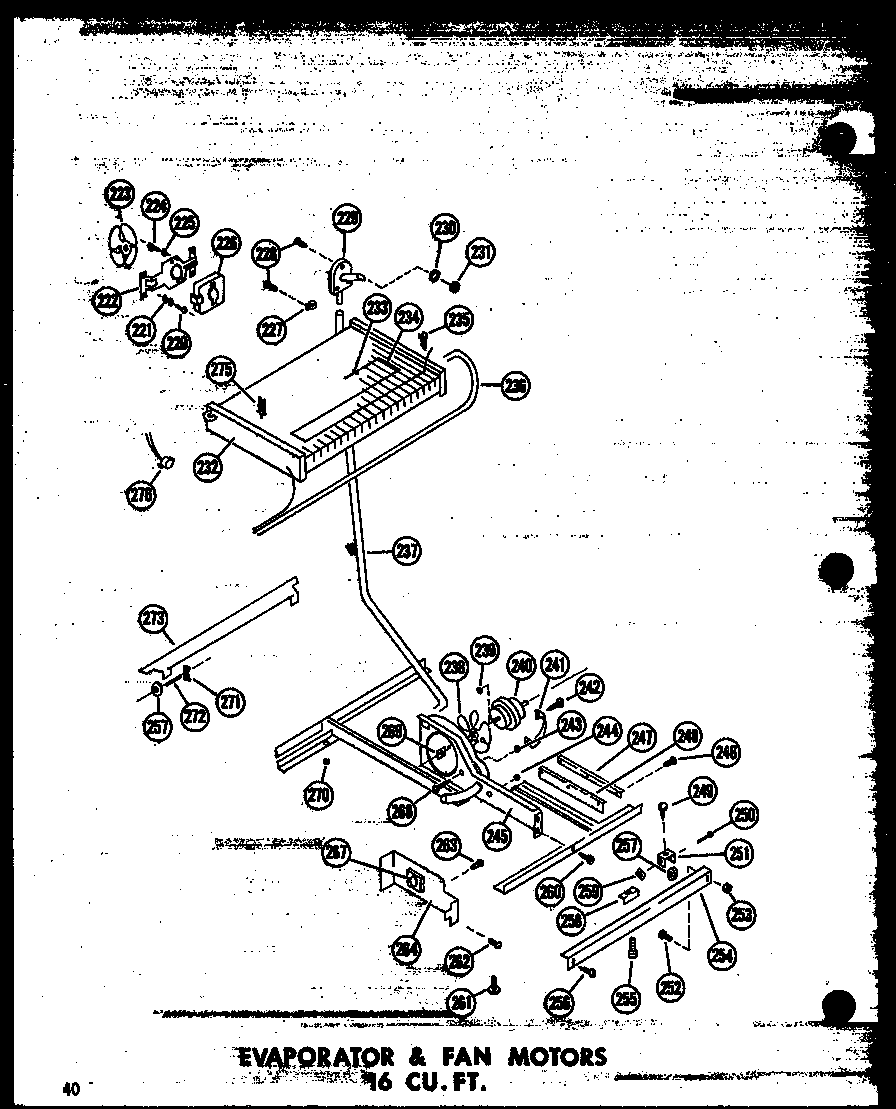 EVAPORATOR & FAN MOTORS 16 CU. FT. (T16N/P60236-48W) (T16N-C/P60236-48WC) (T16N-AG/P60236-48WG) (T16N-A/P60236-48WA) (T16N/P60236-59W) (T16N-C/P60236-59WC) (T16N-AG/P60236-59WG) (T16N-A/P60236-59WA) (TR16N/P60236-50W) (TR16N-C/P60236-50WC) (TR16N-AG/P6023