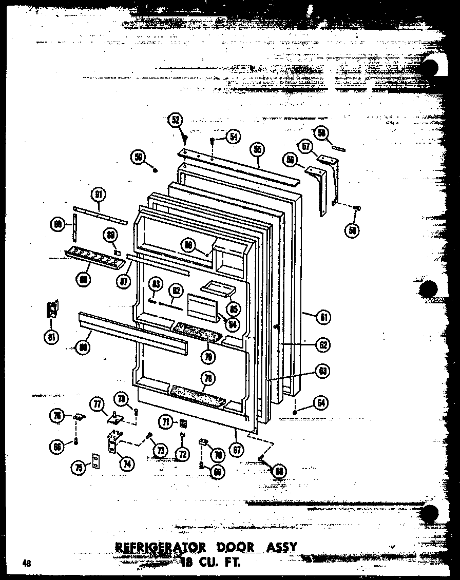 REFRIGERATOR DOOR ASSY 18 CU. FT. (TM18N/P60236-51W) (TM18N-C/P60236-51WC) (TM18N-AG/P60236-51WG) (TM18N-A/P60236-51WA) (TM18N/P60236-61W) (TM18N-AG/P60236-61WG) (TM18N-C/P60236-61WC) (TM18N-A/P60236-61WA) (TC18N-A/P60236-53WA) (TC18N-C/P60236-53WC) (TC18