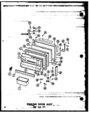 Freezer door assy 20 cu. ft. (tr20n-c/p60236-54wc) (tr20n-a/p60236-54wa) (tr20n/p60236-54w) (tr20n-ag/p60236-54wg) (tr20n/p60236-63w) (tr20n-c/p60236-63wc) (tr20n-ag/p60236-63wg) (tr20n-a/p60236-63wa) (td20n/p60236-55w) (td20n-c/p60236-55wc) (td20n-ag/p60