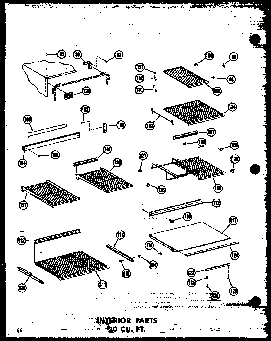 INTERIOR PARTS 20 CU. FT. (TR20N-C/P60236-54WC) (TR20N-A/P60236-54WA) (TR20N/P60236-54W) (TR20N-AG/P60236-54WG) (TR20N/P60236-63W) (TR20N-C/P60236-63WC) (TR20N-AG/P60236-63WG) (TR20N-A/P60236-63WA) (TD20N/P60236-55W) (TD20N-C/P60236-55WC) (TD20N-AG/P60236