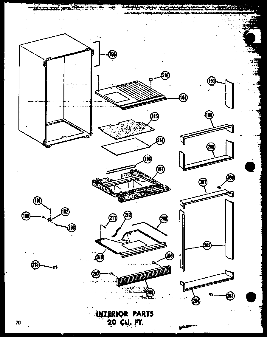INTERIOR PARTS 20 CU. FT. (TR20N-C/P60236-54WC) (TR20N-A/P60236-54WA) (TR20N/P60236-54W) (TR20N-AG/P60236-54WG) (TR20N/P60236-63W) (TR20N-C/P60236-63WC) (TR20N-AG/P60236-63WG) (TR20N-A/P60236-63WA) (TD20N/P60236-55W) (TD20N-C/P60236-55WC) (TD20N-AG/P60236