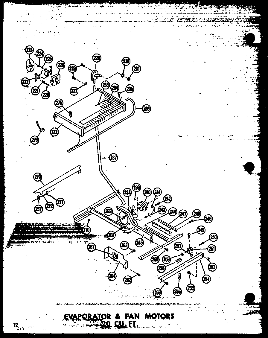 EVAPORATOR & FAN MOTORS 20 CU. FT. (TR20N-C/P60236-54WC) (TR20N-A/P60236-54WA) (TR20N/P60236-54W) (TR20N-AG/P60236-54WG) (TR20N/P60236-63W) (TR20N-C/P60236-63WC) (TR20N-AG/P60236-63WG) (TR20N-A/P60236-63WA) (TD20N/P60236-55W) (TD20N-C/P60236-55WC) (TD20N-