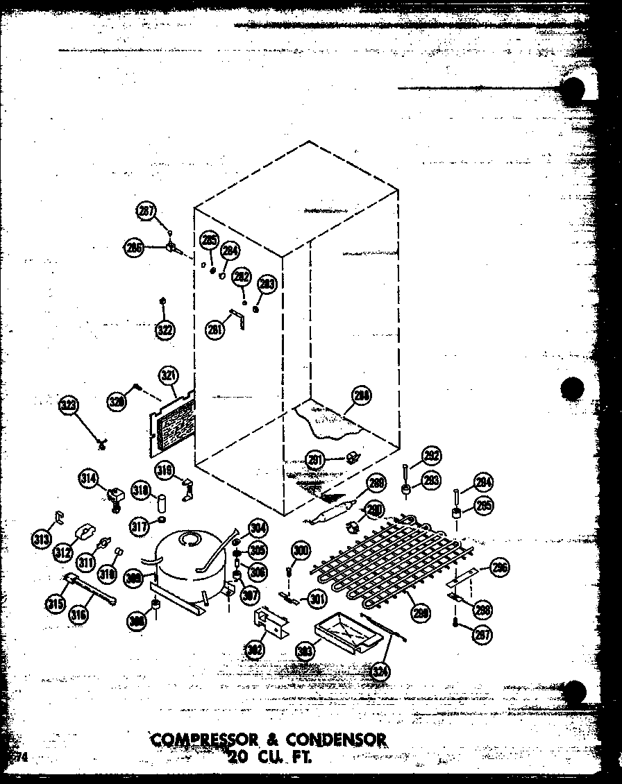 COMPRESSOR & CONDENSER 20 CU. FT. (TR20N-C/P60236-54WC) (TR20N-A/P60236-54WA) (TR20N/P60236-54W) (TR20N-AG/P60236-54WG) (TR20N/P60236-63W) (TR20N-C/P60236-63WC) (TR20N-AG/P60236-63WG) (TR20N-A/P60236-63WA) (TD20N/P60236-55W) (TD20N-C/P60236-55WC) (TD20N-A