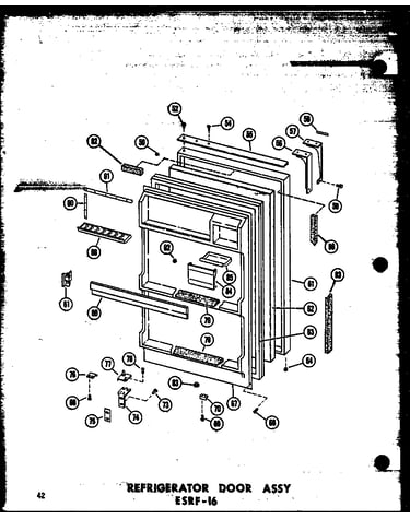 Refrigerator door assy esrf-16 (esrf16a/p60303-3wa) (esrf16c/p60303-3wc) (esrf16ag/p60303-3wg) (esrf16/p60303-3w)