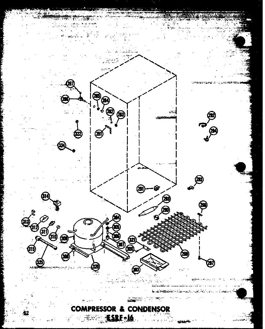COMPRESSOR & CONDENSER ESRF-16 (ESRF16A/P60303-3WA) (ESRF16C/P60303-3WC) (ESRF16AG/P60303-3WG) (ESRF16/P60303-3W)