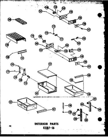 Interior parts esrf-16 (esrf16-a/p60303-3wa) (esrf16-c/p30303-3wc) (esrf-16-ag/p60303-3wg) (esrf16/p60303-3w)