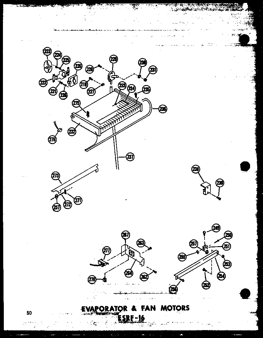 Evaporator & fan motors esrf-16 (esrf16-a/p60303-3wa) (esrf16-c/p30303-3wc) (esrf-16-ag/p60303-3wg) (esrf16/p60303-3w)