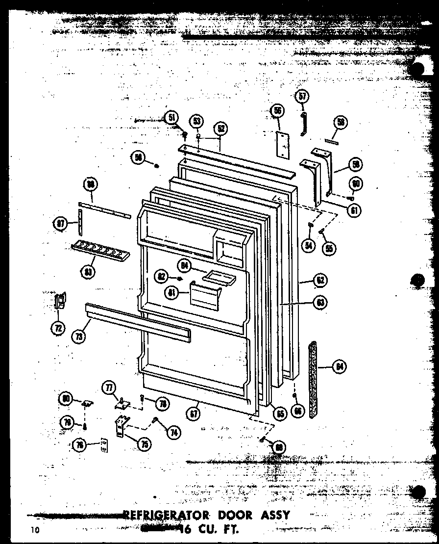 REFRIGERATOR DOOR ASSY 16 CU. FT. (T16W/P60303-53W) (TR16W-C/P60303-55WC) (TR16W-A/P60303-55WA) (TR16W/P60303-55W) (TR16W-AG/P60303-55WG) (T16W/P60303-27W) (TC16W-C/P60303-27WC) (TC16W-AG/P60303-27WG) (TC16W-A/P60303-27WA) (TR16W-C/P60303-28WC) (TR16W-A/P