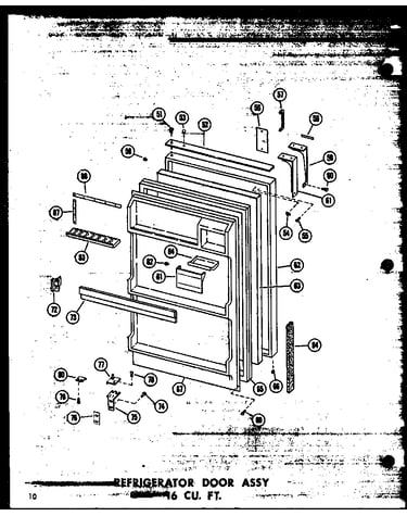 Refrigerator door assy 16 cu. ft. (t16w/p60303-53w) (tr16w-c/p60303-55wc) (tr16w-a/p60303-55wa) (tr16w/p60303-55w) (tr16w-ag/p60303-55wg) (t16w/p60303-27w) (tc16w-c/p60303-27wc) (tc16w-ag/p60303-27wg) (tc16w-a/p60303-27wa) (tr16w-c/p60303-28wc) (tr16w-a/p