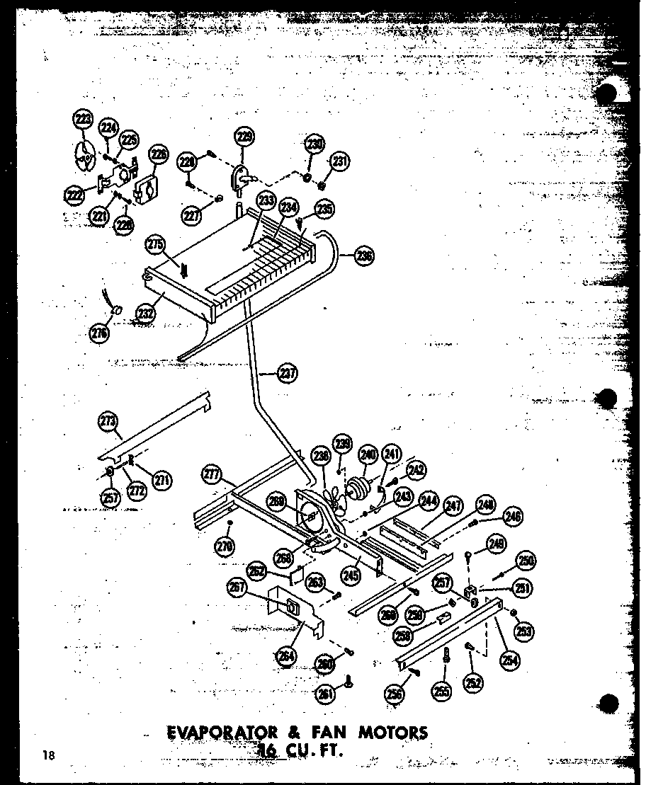 EVAPORATOR & FAN MOTORS 16 CU. FT. (T16W/P60303-53W) (TR16W-C/P60303-55WC) (TR16W-A/P60303-55WA) (TR16W/P60303-55W) (TR16W-AG/P60303-55WG) (T16W/P60303-27W) (TC16W-C/P60303-27WC) (TC16W-AG/P60303-27WG) (TC16W-A/P60303-27WA) (TR16W-C/P60303-28WC) (TR16W-A
